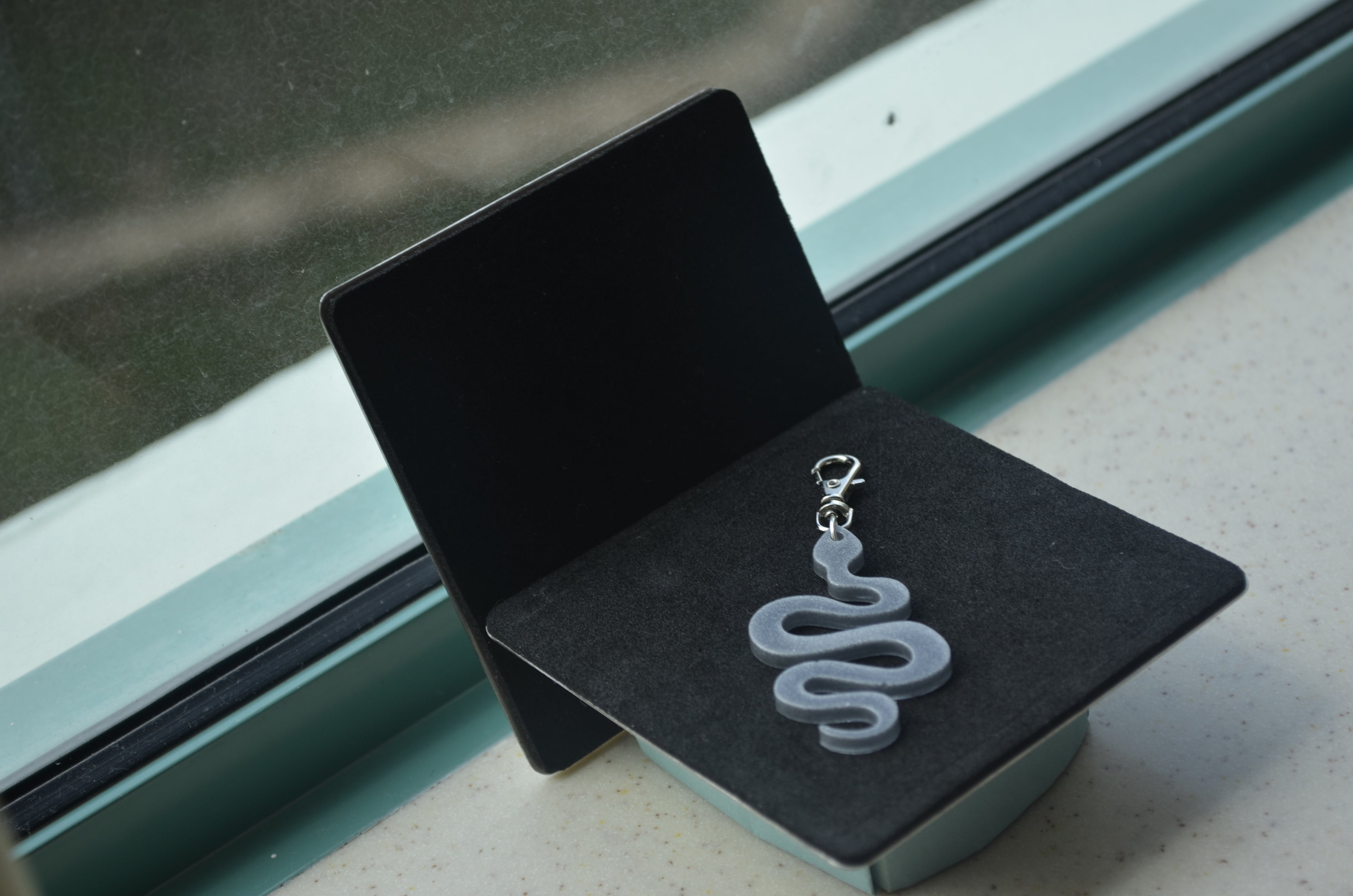 Silver Snake Keychain