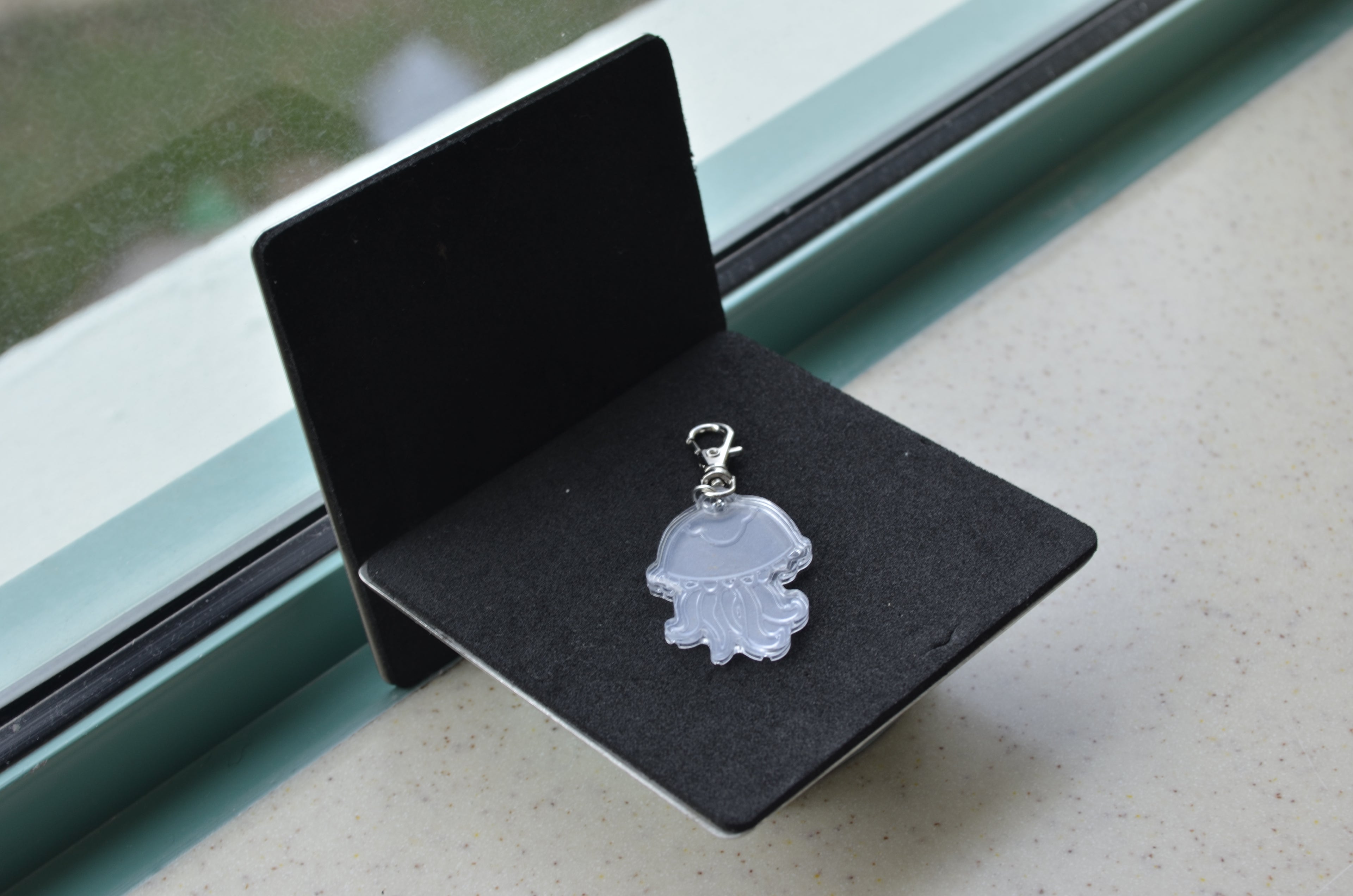 Clear Jellyfish Keychain